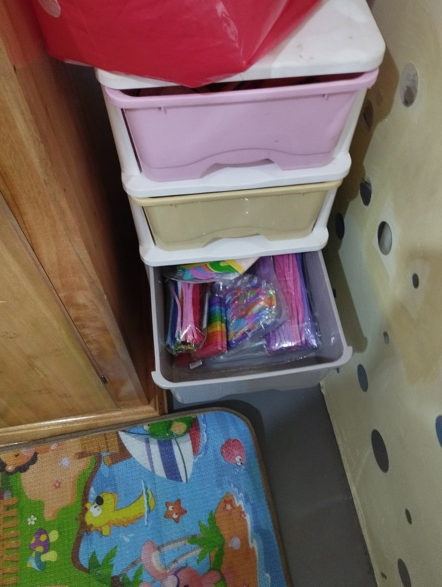 As promised pictures of our fully stocked sensory equipment cupboard and craft drawers. Thanks so much everyone for your support. Xxx