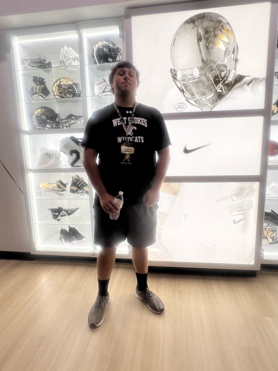 Jackson Sammons (@jackson_sammons) on Twitter photo Enjoyed camp and my campus tour today <a href="/WakeFB/">Wake Forest Football</a> ! Thank you for the invite and introduction to the facilities! Hope to be back soon! <a href="/WF_FBRecruiting/">WF Football Recruiting</a> <a href="/CoachTabacca/">Nick Tabacca</a> <a href="/CoachClawson/">Dave Clawson</a> <a href="/Coach_Lowman/">Trent Lowman</a> <a href="/CoachWhitt72/">Steven Whitt</a> <a href="/RecruitWSfball/">West Stokes Football Recruiting</a> <a href="/weststokesfb/">West Stokes Football</a> Enjoyed camp and my campus tour today <a href="/WakeFB/">Wake Forest Football</a> ! Thank you for the invite and introduction to the facilities! Hope to be back soon! <a href="/WF_FBRecruiting/">WF Football Recruiting</a> <a href="/CoachTabacca/">Nick Tabacca</a> <a href="/CoachClawson/">Dave Clawson</a> <a href="/Coach_Lowman/">Trent Lowman</a> <a href="/CoachWhitt72/">Steven Whitt</a> <a href="/RecruitWSfball/">West Stokes Football Recruiting</a> <a href="/weststokesfb/">West Stokes Football</a>