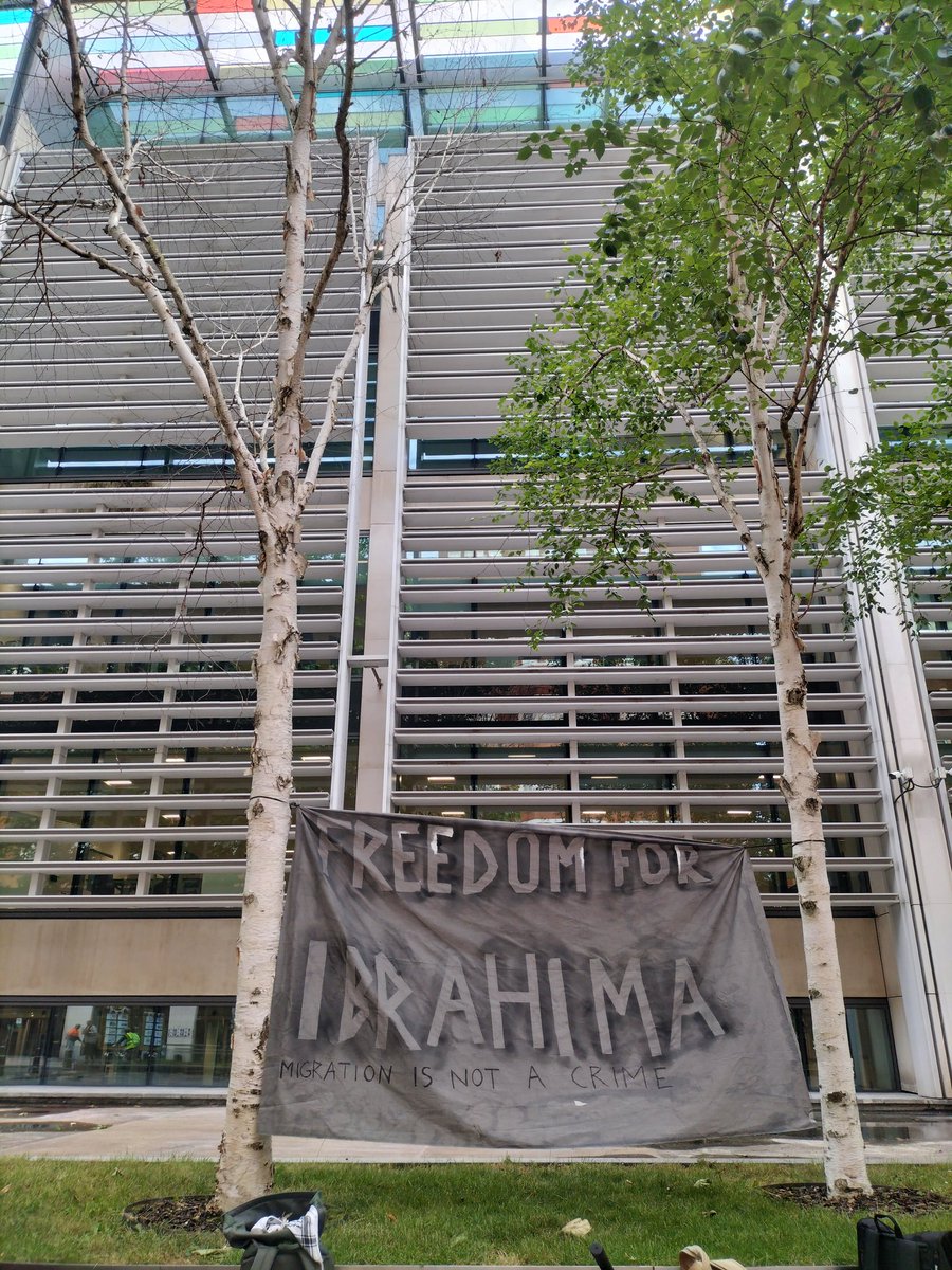 This evening we gathered outside the Home Office to demand the immediate release of Ibrahima Bah, a teenage survivor of the 2022 Channel shipwreck.

Today marks 18 months of Ibrahima's imprisonment under the UK governments militant, racist and classist border regime.