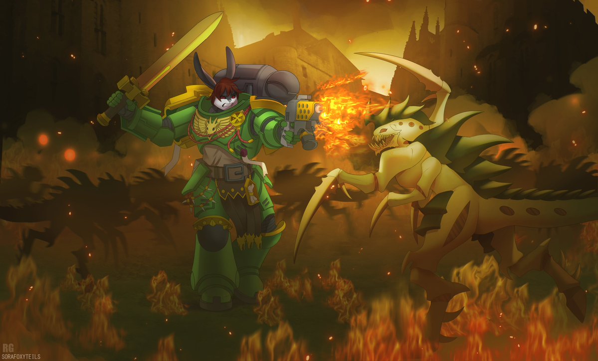 sjf95fighter's tweet image. Onto the Anvil of War!
So Hyped for Space Marine 2 to come out! I can't wait! Tell me what your most exited about?
Art done by: furaffinity.net/user/romanginz…