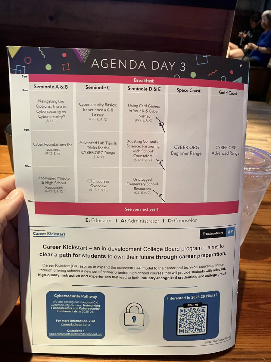 dfwcsta's tweet photo. Hard to decided which sessions to attend due to all these sessions are great #CyberEdCon #EdCon2 #iamcyber @cyber_dot_org
BIG thank you to all of our sponsors
👍🏼🤖 w gratitude @efwmaschool @dfwcsta @javierfaguilar
#networking #learning #equity #diversity #confidence #AFEteacher https://t.co/HI8ySVT8X2