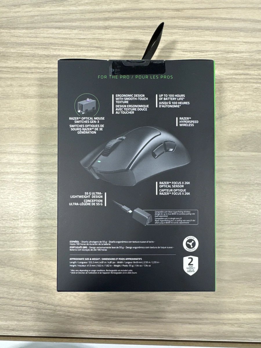 jakeufps's tweet image. NEW DEATHADDER V3 MINI (HYPERSPEED)

▶️ 55 g
▶️ Rubbery Coating
▶️ 8K Compatible
▶️ Focus X 26K (PAW3395)
▶️ Rechargeable (new to HyperSpeed series)

This will most likely be decently affordable since it's the HyperSpeed series (V3 HS was USD 69 MSRP)
