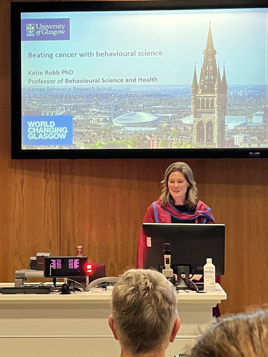 JAllanHealthPsy's tweet image. Excellent inaugural from Katie Robb - from Forgandenny Primary to changing national cancer screening. Impressive stuff (and from Perthshire like all the best people are 😉)