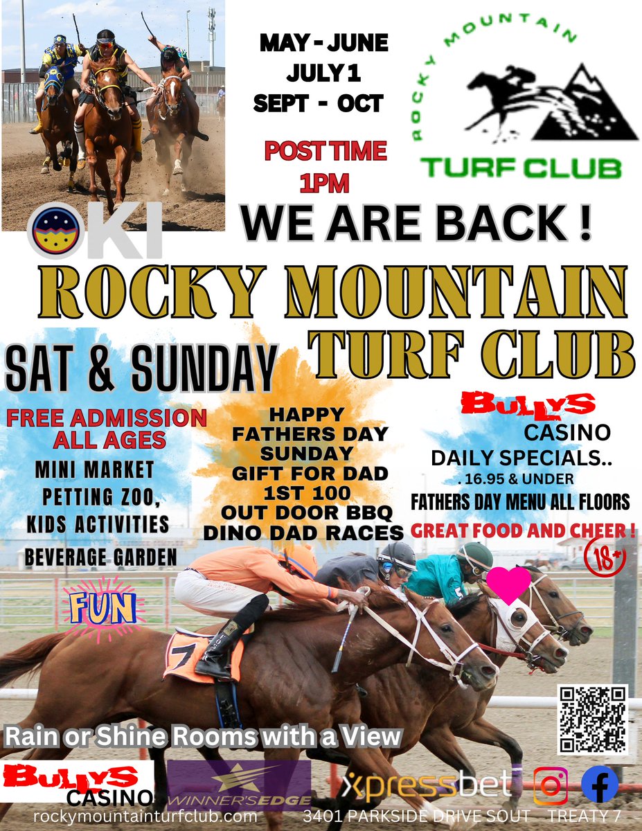 Dad day Sunday.  We see Daddy Dino Races in your future! #RockyMountainTurfClub