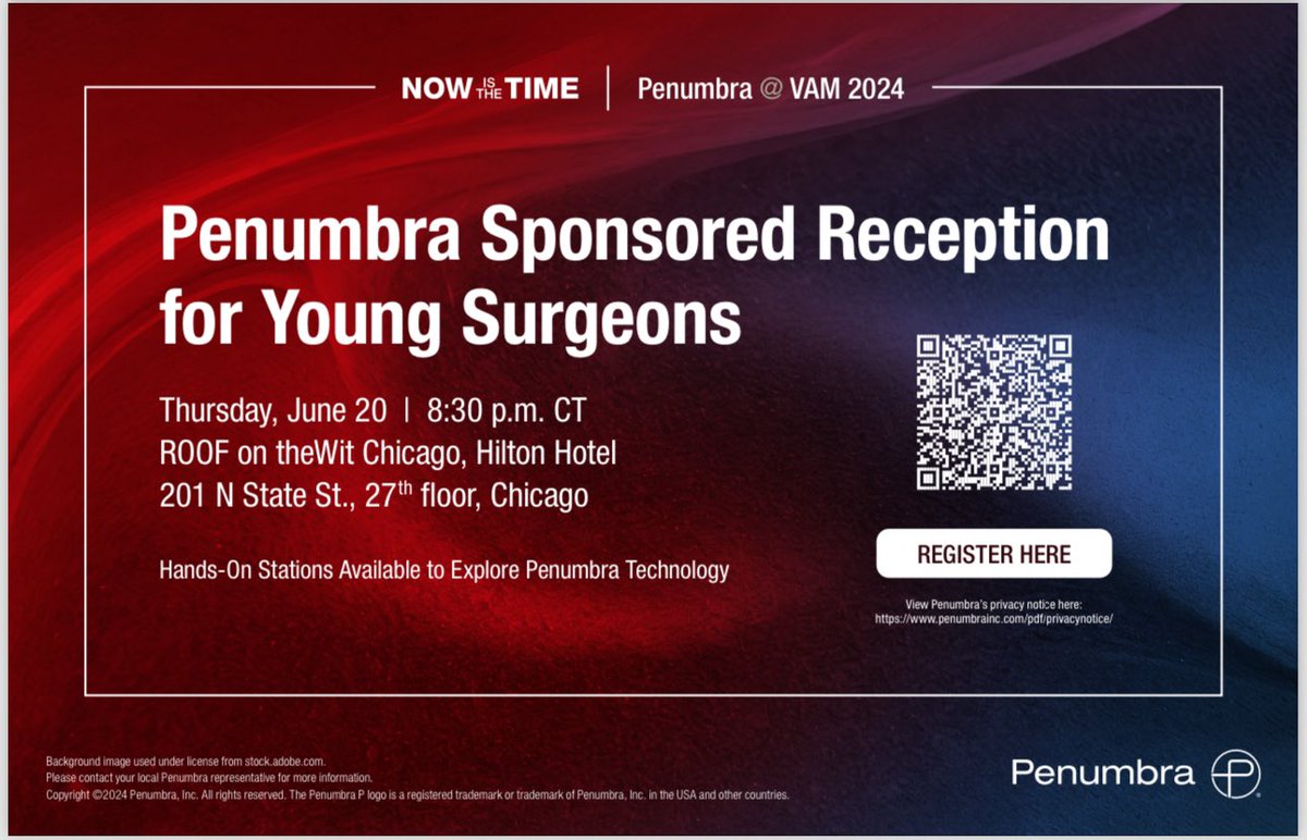 Leigh Ann O'Banion (@limbsalvagedr) on Twitter photo Calling all <a href="/VascularSVS/">Vascular SVS</a> Young Surgeons!! Don't miss out this amazing post dinner gathering thursday night! Great opportunity to network and relax with me, @MdDorsey, <a href="/sternvascular/">Jordan R. Stern, MD</a> <a href="/CaitlinWHicks/">Caitlin Hicks MD, MS</a> and many more!! <a href="/PenVascular/">Penumbra Vascular</a> Sign up with the link below:
forms.office.com/Pages/Response… Calling all <a href="/VascularSVS/">Vascular SVS</a> Young Surgeons!! Don't miss out this amazing post dinner gathering thursday night! Great opportunity to network and relax with me, @MdDorsey, <a href="/sternvascular/">Jordan R. Stern, MD</a> <a href="/CaitlinWHicks/">Caitlin Hicks MD, MS</a> and many more!! <a href="/PenVascular/">Penumbra Vascular</a> Sign up with the link below:
forms.office.com/Pages/Response…