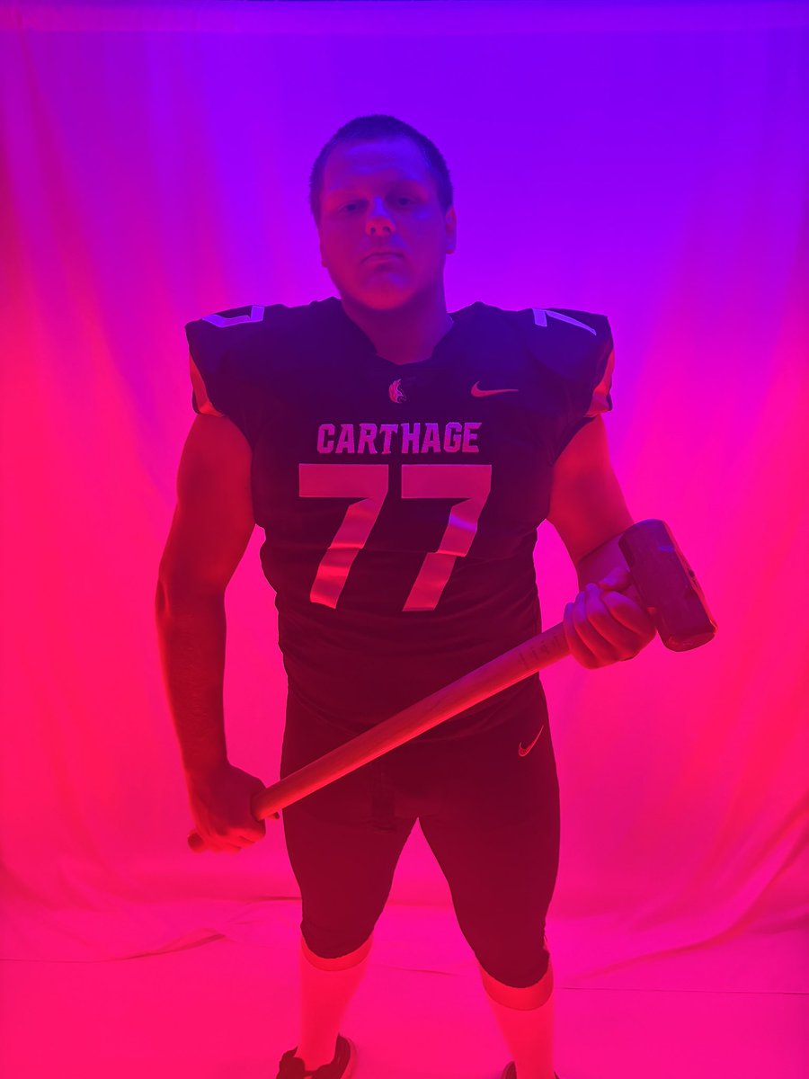 After a great visit with <a href="/CoachKruse62/">Rob Kruse</a> and an amazing conversation with <a href="/CoachPopino/">Matthew Popino</a>, I am blessed to have received my 2nd official roster spot offer from <a href="/Carthage_FB/">Carthage Football</a>. <a href="/coach_od11/">Coach Danny O’Donnell</a> <a href="/ElkGroveFB/">Elk Grove Football</a> <a href="/GrenAthletics/">Elk Grove High School Athletics</a> <a href="/EDGYTIM/">Timothy “EDGYTIM” OHalloran</a> <a href="/PrepRedzoneIL/">Prep Redzone Illinois</a>