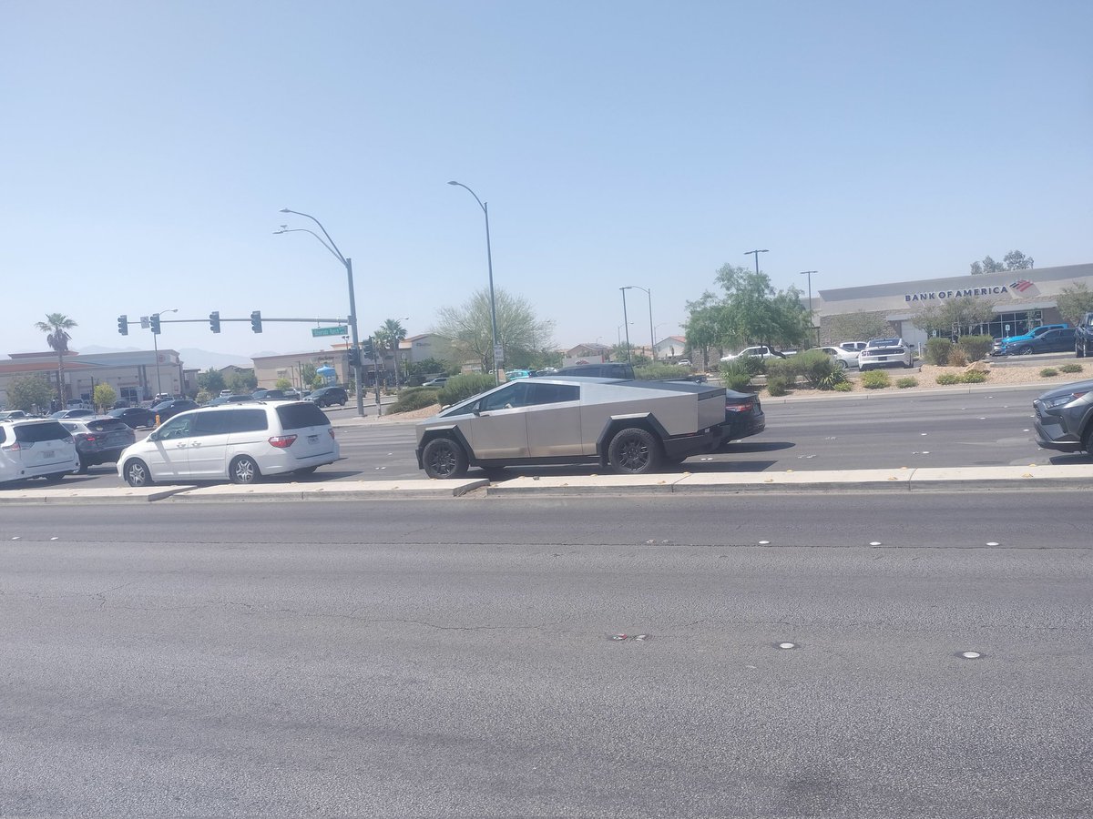 Second time I've seen a <a href="/cybertruck/">Cybertruck</a> here in Vegas. And plenty of Teslas. <a href="/elonmusk/">Elon Musk</a> Musk be proud