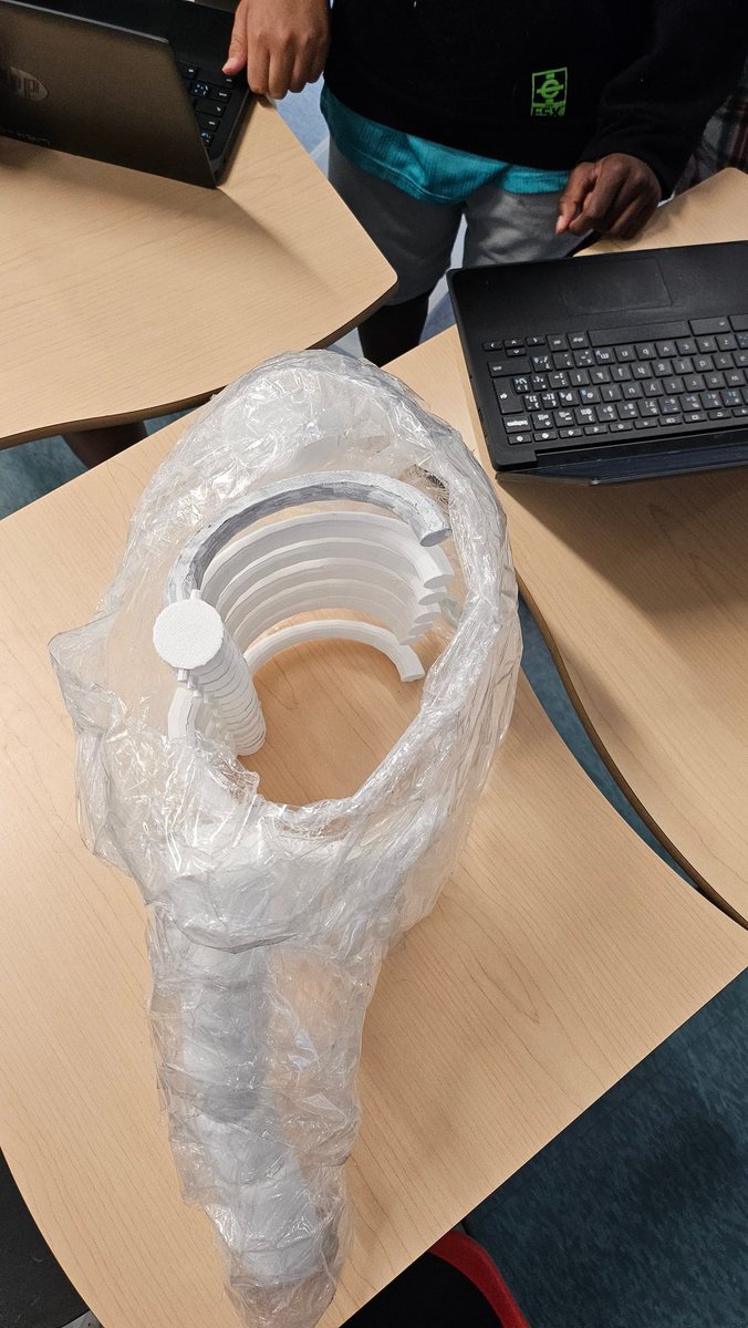 MrHennigar's tweet image. Students from @MrsMacLeodsRoom's crew and my class each took some time to admire and appreciate the hard work put into these human body projects. They were so much fun to make! #MakerEdNS