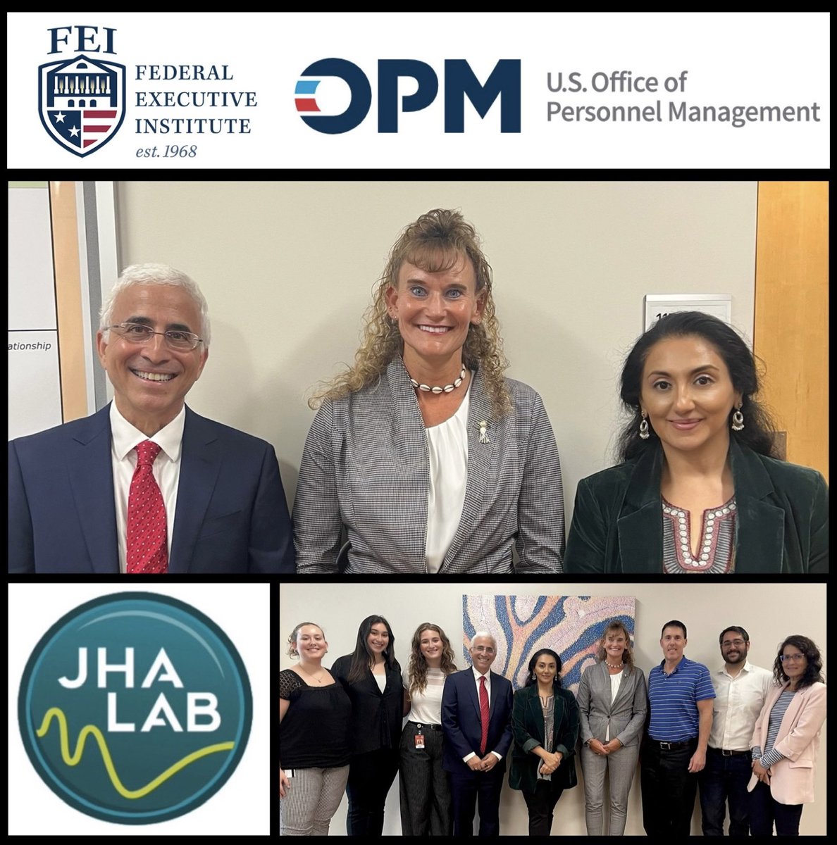 amishijha's tweet photo. Fantastic visit with Michelle Reugebrink (#mindfulFED) &amp; Dan Dague from the @usopm Federal Executive Institute. Productive discussion on rapid system-wide deployment of evidence-based mindfulness training for the federal workforce. Thanks for visiting us! #jhalab @umindfulness https://t.co/uBLYybs56Z
