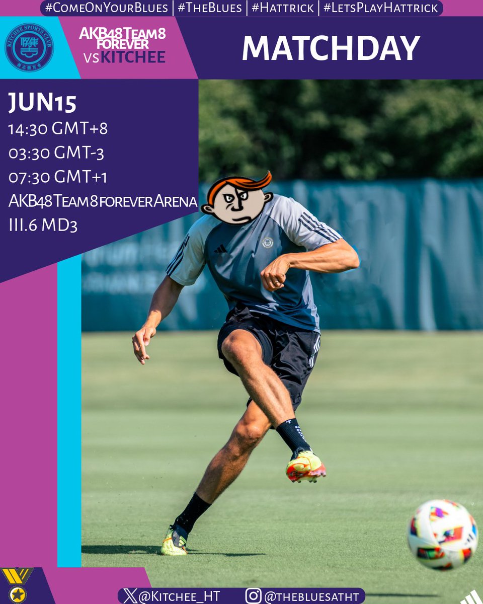 Kitchee_HT's tweet image. 🚍 | 𝐌𝐀𝐓𝐂𝐇𝐃𝐀𝐘 | 𝐌𝐃𝟑 | 🟣

Ready to get to work 😤

🆚 AKB48 Team 8 forever 5️⃣
🌐 hattrick.org/en/Club/Matche…

#ComeOnYourBlues | #TheBlues | #Hattrick | #LetsPlayHattrick