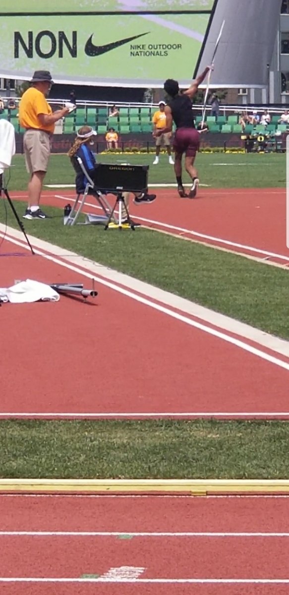 Excited to PR at Nike Nationals today and earn a medal in Javelin! @1percentATH @NextLvlElite_SC <a href="/DruffLegend85/">Garrett Mitchell</a> #TrackNation #NikeNationals2024 #ChooseHappy