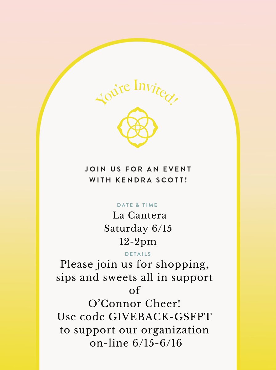 Please join us at Kendra Scott to support OC Cheer!