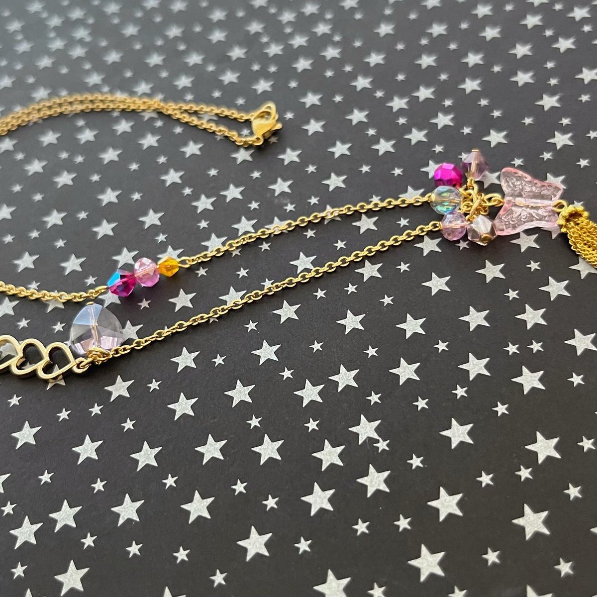 BombDotComShop's tweet photo. Chappell Roan + y2k + pride month = this sapphic magic butterfly mini collection 🥰 a percentage of all my pride jewelry goes towards charity all year round! https://t.co/RaAfN0VntD