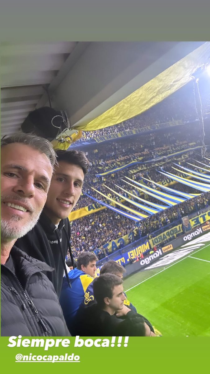 PlanetaBoca's tweet photo. 🔵🟡 Nico Capaldo volvió a La Bombonera, esta vez como un hincha más. https://t.co/TjtMADndcr