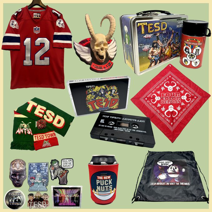 Loathstupid's tweet image. You know what is better than 1 600 #Giveaway winner? 2! Thanks to @SModfan I’ll be picking a second winner! To get everything pictured here. @sundayjeff @GitEmSteveDave @TellEmSteveDave @BQQuinn @tesdgroupie @tmilo1982 @jimmythehairguy spread the word for me please. #TESD