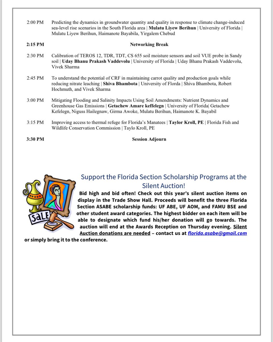 Great presentations at the FLASABE 2024 technical sessions! Thank you very much for all the presenters! #FLASABE2024