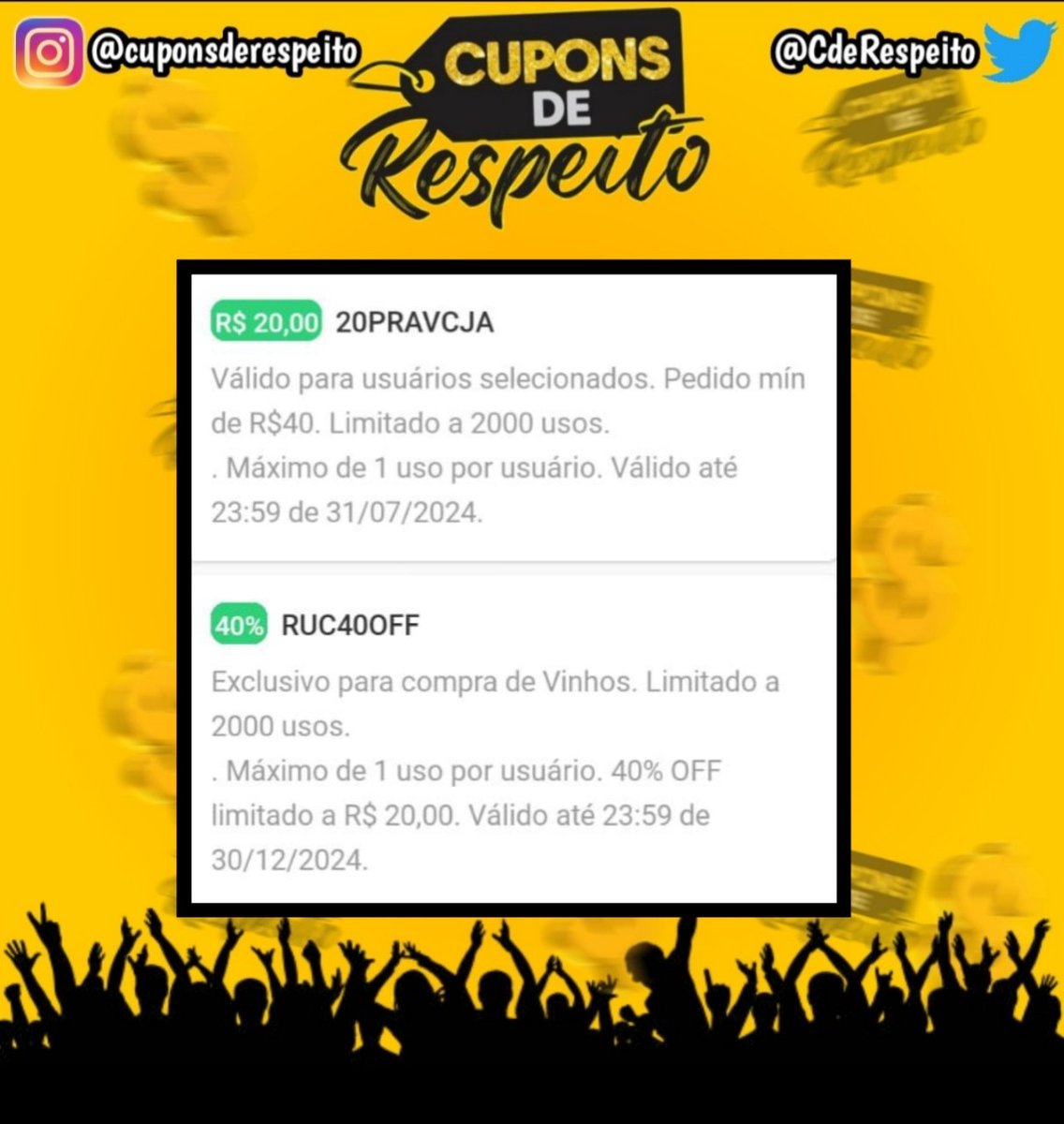 Cupons De Respeito tweet media