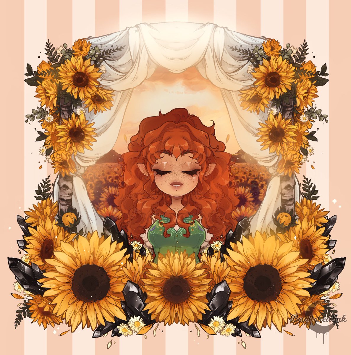 「 Sunflower Rays are coming back Saturday」|☾ WITCH ☾のイラスト