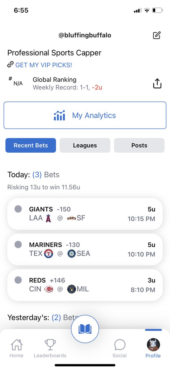 East Coast Cappers (BluffBuff) tweet media