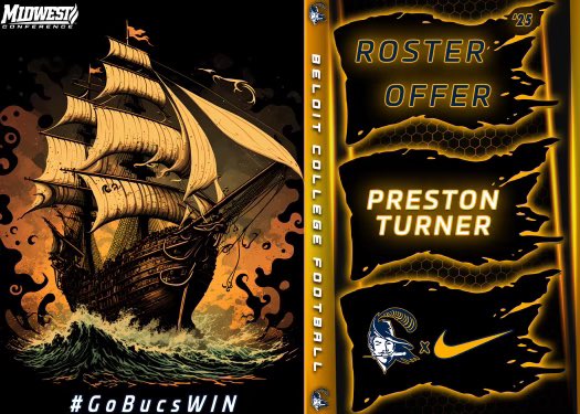 Preston Turner (@preston_turner_) on Twitter photo Very blessed to announce my first official offer from <a href="/BeloitBucsFB/">BeloitBucsFootball</a>!! Thank you <a href="/TGeggie6/">Trevor Geggie</a> . 🟡🔵
<a href="/JPIIKnightsFB/">JPII Football</a>
<a href="/NatlPlaymkrsAca/">NatlPlaymkersAcademy</a>
<a href="/NCEC_Recruiting/">NPA</a>
<a href="/BuckFitz/">NPA/SUPERMAX 100</a>
<a href="/CSmithScout/">Chris Smith</a>
<a href="/AndrewSFlorio/">Andrew Florio</a>
<a href="/BallHawkU/">BallHawkU 🏈🦅</a>
<a href="/OnTopAthletics/">OnTopAthletics Inc📚🏈⚾️</a>
<a href="/615Preps/">615 Preps</a> Very blessed to announce my first official offer from <a href="/BeloitBucsFB/">BeloitBucsFootball</a>!! Thank you <a href="/TGeggie6/">Trevor Geggie</a> . 🟡🔵
<a href="/JPIIKnightsFB/">JPII Football</a>
<a href="/NatlPlaymkrsAca/">NatlPlaymkersAcademy</a>
<a href="/NCEC_Recruiting/">NPA</a>
<a href="/BuckFitz/">NPA/SUPERMAX 100</a>
<a href="/CSmithScout/">Chris Smith</a>
<a href="/AndrewSFlorio/">Andrew Florio</a>
<a href="/BallHawkU/">BallHawkU 🏈🦅</a>
<a href="/OnTopAthletics/">OnTopAthletics Inc📚🏈⚾️</a>
<a href="/615Preps/">615 Preps</a>