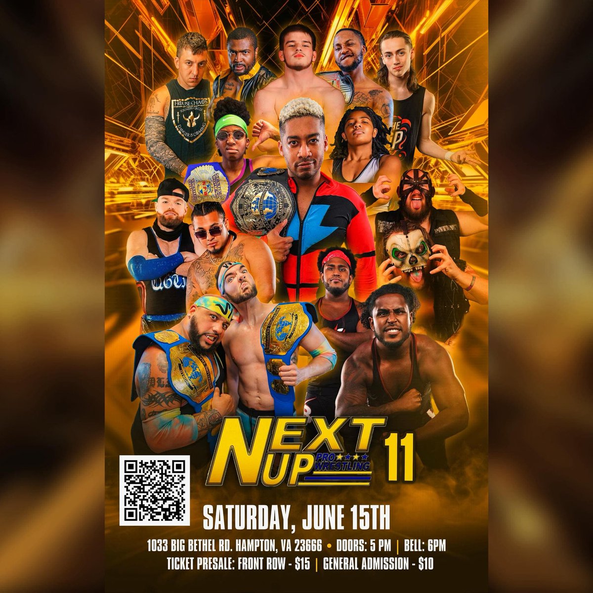 NextUpPro's tweet image. We are 24 hours away from Next Up 11: Tag Team Collison! Bring the whole family out as we celebrate Father's Day weekend! 

The Grapital Vices will defend their tag team championships against the T.N.T. in the Main Event and much more explosive action!

Ticket link in the bio!