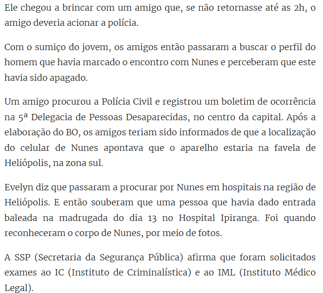 SEM PAYWALL PORQUE TODOS PRECISAM E MERECEM SABER O QUE ESTÁ ACONTECENDO COM A COMUNIDADE LBGTQIA+ NA CIDADE DE SÃO PAULO 

JUSTIÇA POR LEO