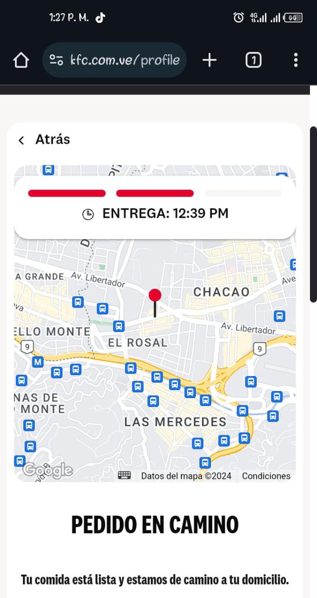 yannegil's tweet photo. @KFC_ES su servicio de Delivery es pésimo, no puede ser posible q ue se realizo un pedido a las 12:39pm y estén llamando a la 1: 27 pm para decir q el pedido va a tardar 45 minutos, porque apenas lo van a preparar. De verdad que es mala la aplicación. https://t.co/rfKjbe1uCZ