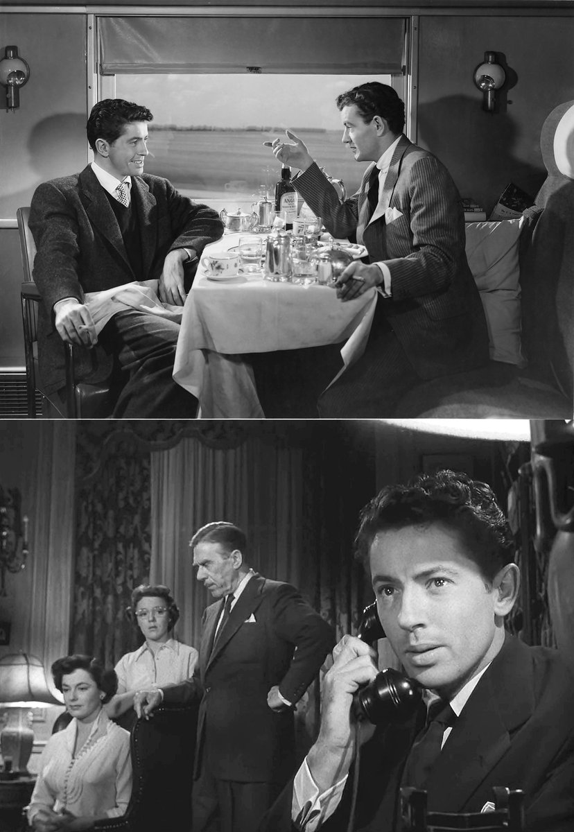 Night_Gale's tweet image. #StrangersOnATrain (1951) ฟิล์มนัวร์ระทึกขวัญจิตวิทยาโดย #AlfredHitchcock เดินเรื่องกระชับฉับไว ดูสนุกแม้จะผ่านมา 73 ปีแล้ว คัดเลือกนักแสดงได้เหมาะสมกับคาแรกเตอร์มากๆ เงาสะท้อนภาพฆาตกรรมอย่างเก๋ ซีเควนซ์ม้าหมุนเติมเชื้อสุมไฟปั่นความระทึกไปถึงขีดสุด ไดนามิกดี แซมอารมณ์ขันประปราย 8