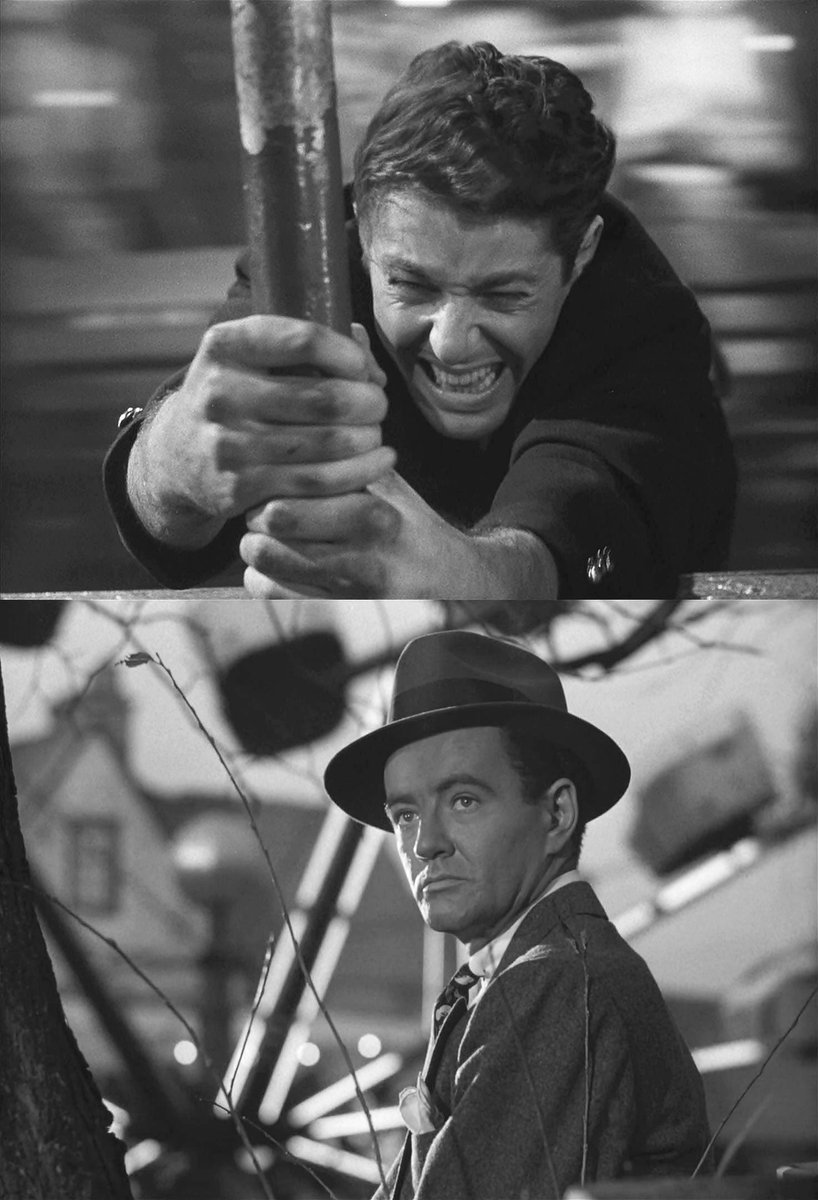 Night_Gale's tweet image. #StrangersOnATrain (1951) ฟิล์มนัวร์ระทึกขวัญจิตวิทยาโดย #AlfredHitchcock เดินเรื่องกระชับฉับไว ดูสนุกแม้จะผ่านมา 73 ปีแล้ว คัดเลือกนักแสดงได้เหมาะสมกับคาแรกเตอร์มากๆ เงาสะท้อนภาพฆาตกรรมอย่างเก๋ ซีเควนซ์ม้าหมุนเติมเชื้อสุมไฟปั่นความระทึกไปถึงขีดสุด ไดนามิกดี แซมอารมณ์ขันประปราย 8