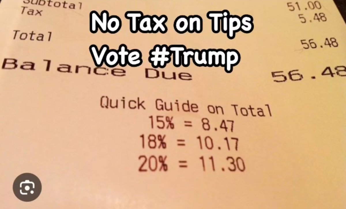 SteveTothTX's tweet image. No Tax On Tips
 
Vote @realDonaldTrump 

#NoTaxOnTips