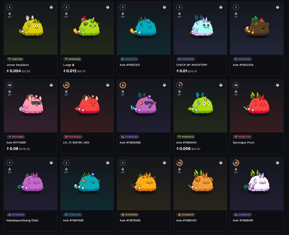 It's axie giveaway time! Since I have extras, I'm giving away 20 Big Yak axies. If you like what you see, I have many more available to rent on Lootrush! Use my referral code if you sign up for extra bonuses lootru.sh/kittylordaxies

Rules:
1) Like and RT
2) Comment with your