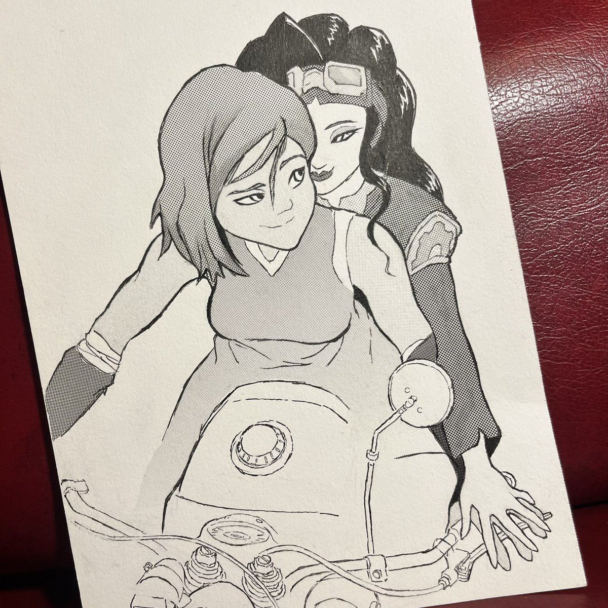 Korra and Asami drawing, birthday gift for a friend
