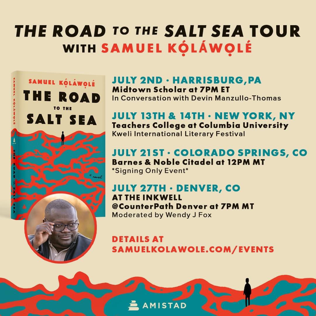 I am excited to share the SUMMER tour dates for my novel with you. Fall tour dates will be announced later in the year. Mark your calendars. I'd love to see you if you're in any of these cities.