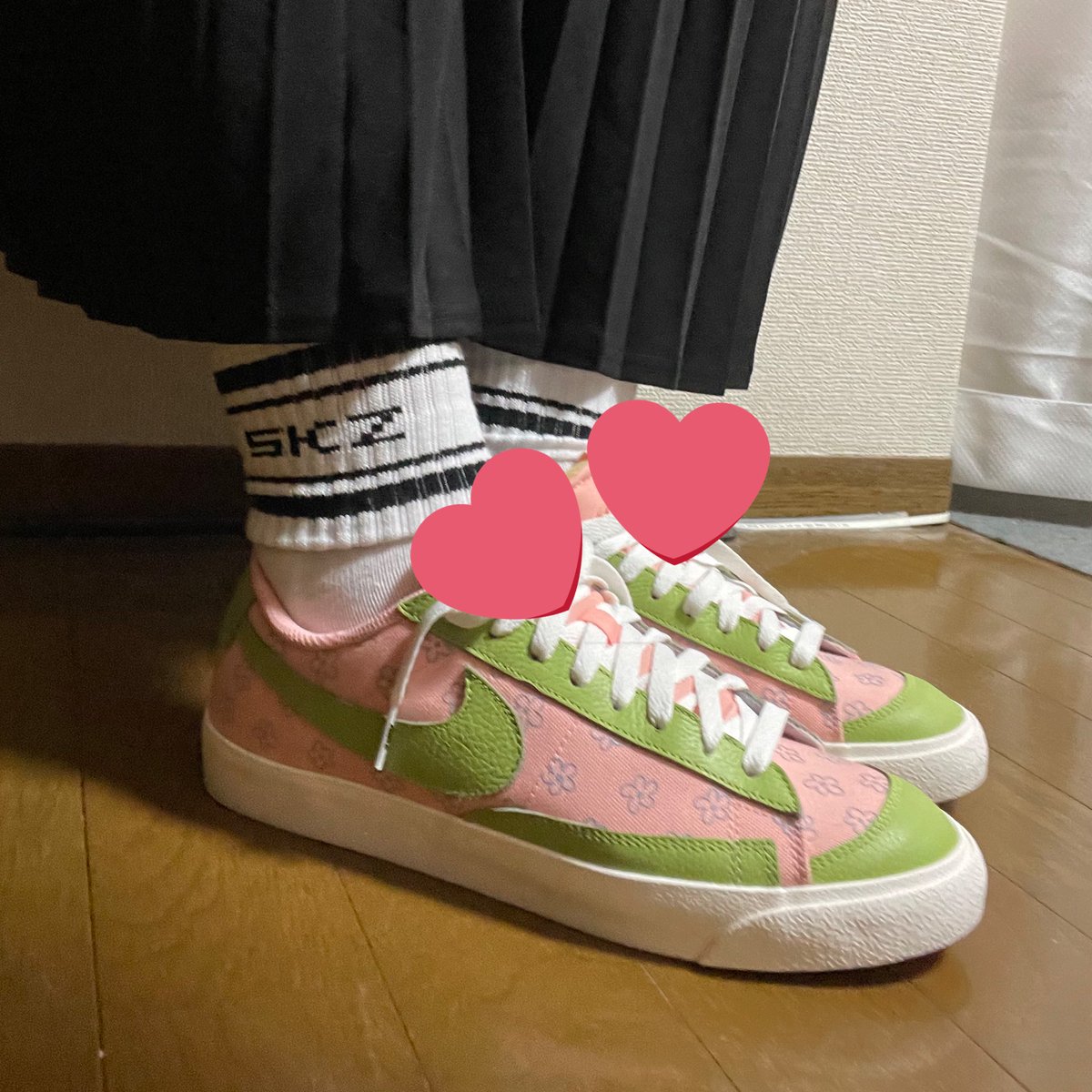 kinukatter114's tweet photo. まりのちゃんカラーのスニーカーでドーム参戦💚🩷
楽しみだー😆✨ https://t.co/HZuTaOg70f