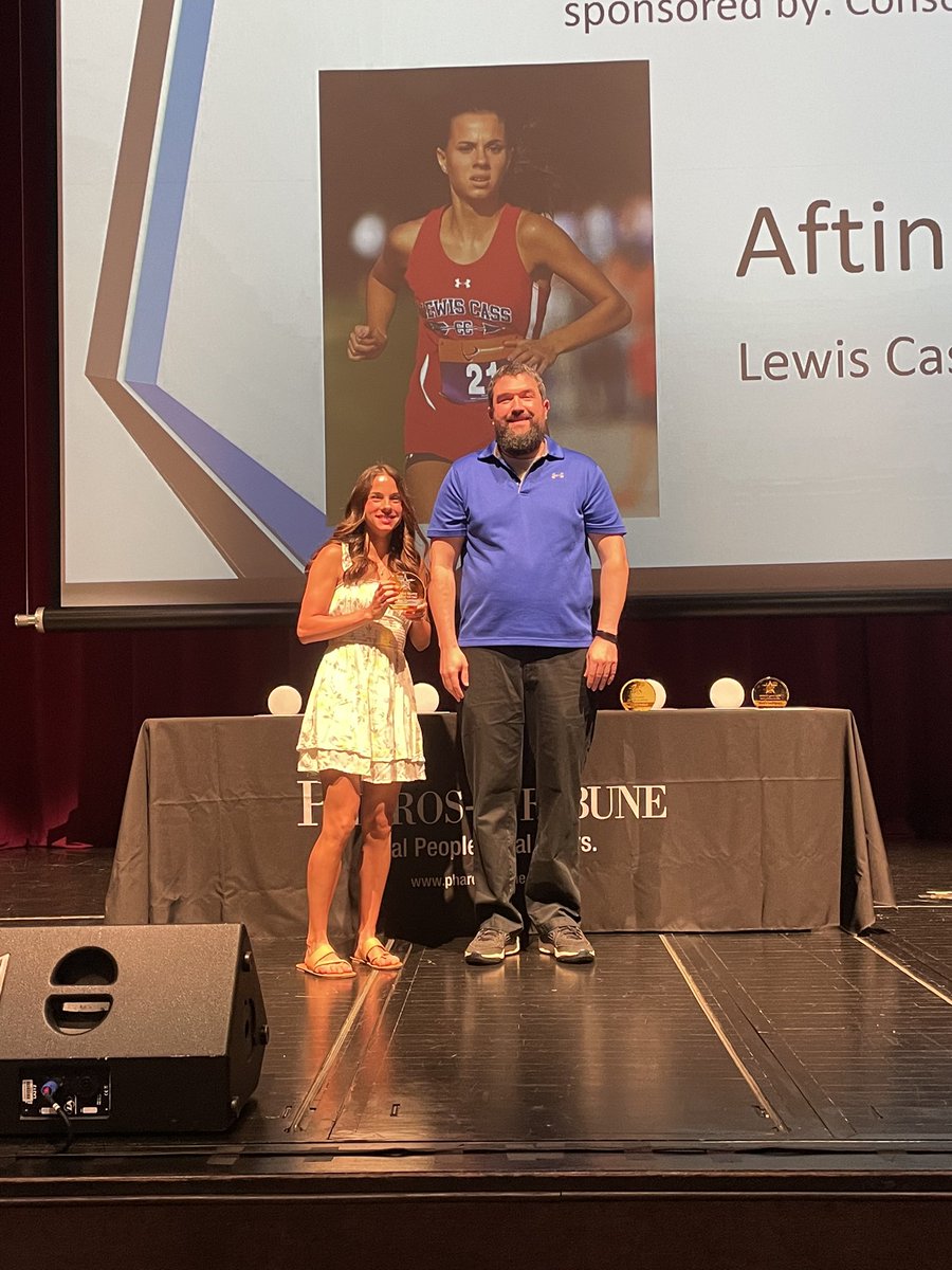 Congratulations to Aftin Griffin who was awarded the Girls Cross country and track and field  Cass County Athlete of the year by the Pharos Tribune. She also earned the Spirit of Sports award. We are so proud of Aftin as she has amazing character and is a great teammate!