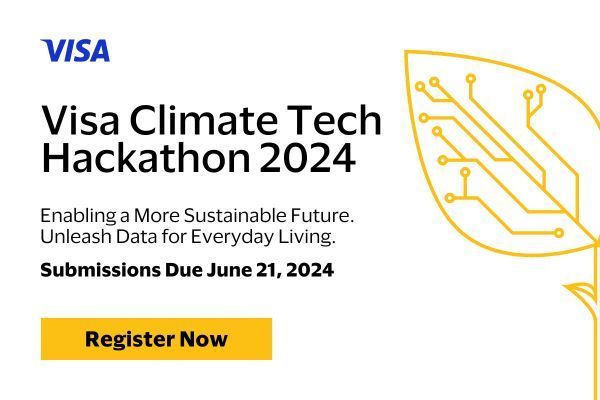 bemyapp's tweet image. 🌍 Innovators wanted! Join #VisaClimateTechHack2024 and harness payment data for environmental impact. Register now and submit your project by June 21st! bit.ly/4b35qSO 💡 #Sustainability #VirtualHackathon