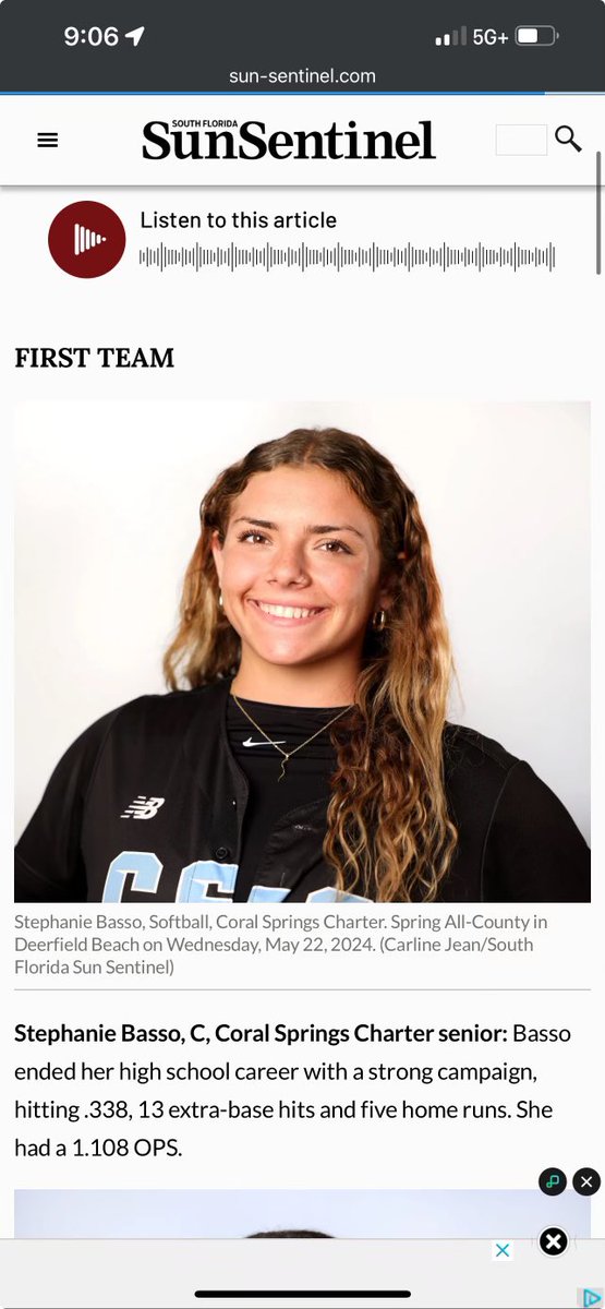 Stephanie Basso (@stephhbasso) on Twitter photo Blessed 🩷✨✝️
Closing my high school career selected All-Broward First team sun sentinel as well as first team Miami herald 💞💞
<a href="/CoachMonti0105/">Mark Montimurro</a> <a href="/cscs_softball/">CSC SOFTBALL</a> Blessed 🩷✨✝️
Closing my high school career selected All-Broward First team sun sentinel as well as first team Miami herald 💞💞
<a href="/CoachMonti0105/">Mark Montimurro</a> <a href="/cscs_softball/">CSC SOFTBALL</a>