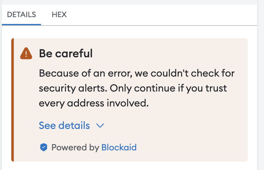 wdash_org's tweet photo. Do you think the companies @MetaMask  and @blockaid_  should be held responsible for the false positive? https://t.co/rvBMA7k2jx