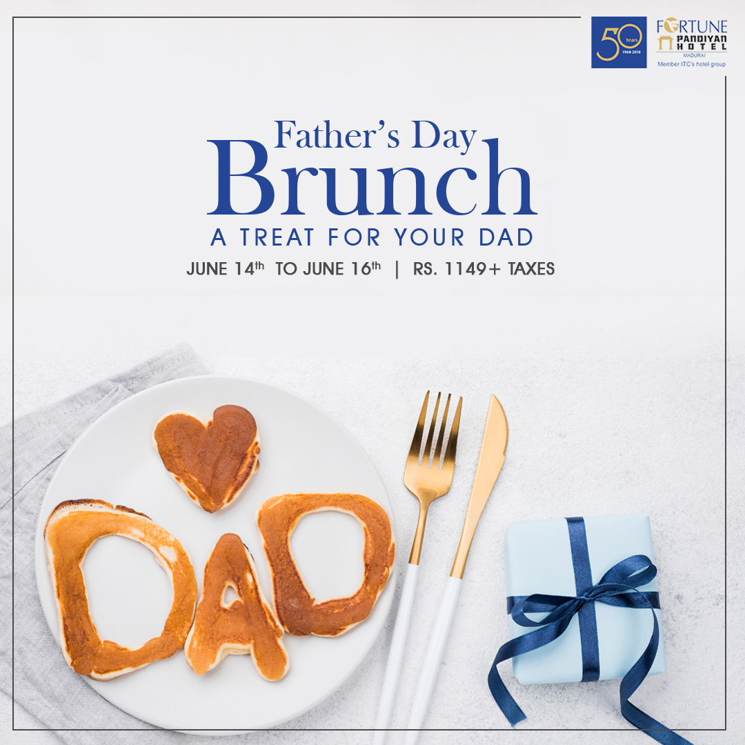 FortunePandyan's tweet photo. Father's Day Brunch!!!
A Treat for your Dad
Date : June 14th to June 16th
@ 1149 + Taxes

🌐https://t.co/IiFx4D2uml
.
.
.
#FortunePandiyan #HotelFortunePandiyan #FortunePandiyanMadurai #Madurai #swimmingcamp #swimmingpool #fathersday #fathersdaybrunch #brunch #sundaybrunch https://t.co/DnyaJtECbg