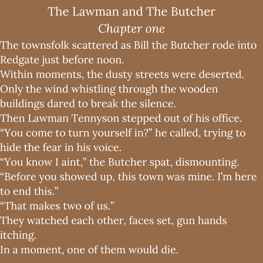 MPSiddell's tweet photo. Microfiction day nine: The Lawman and The Butcher https://t.co/vM9IQjbUKS