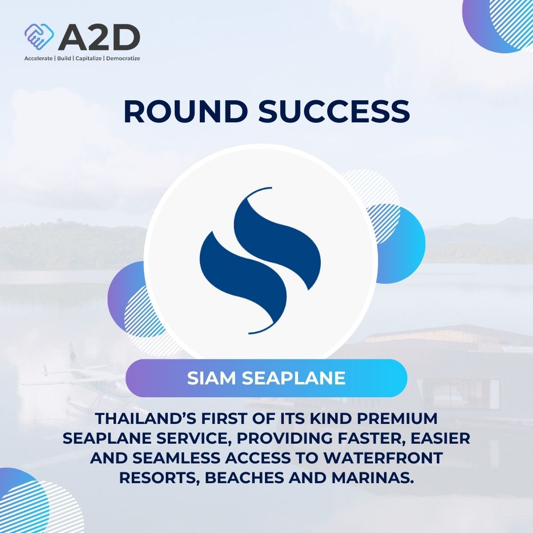 A2DVentures's tweet photo. Congratulations Seaplane Asia (@siamseaplane, @samraseaplane) on closing a successful funding round! 🎉

We're incredibly excited to support Siam Seaplane on this journey and can't wait to soar to new heights together. Welcome aboard 🚀

#A2DVentures #SiamSeaplane #Thailand https://t.co/3pQ0E7Wuxi