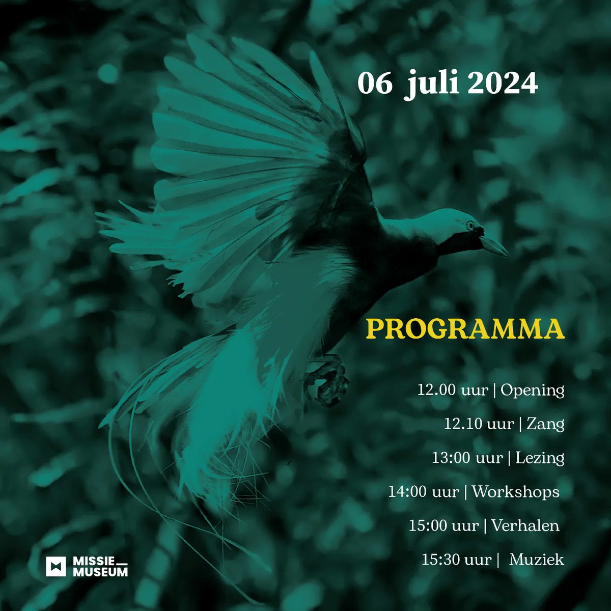 BACK TO NATURE DAY 6 juli 2024 
missiemuseum.nl/nl/activiteite…

#Vfonds #Houdjeerfgoedlevend #Event #museumkaart #Papua #AruIslands #OntdekhetinSteyl #Venlo #VOGELSVANGOD #paradijsvogels #Allthebirdsaregone #RobinsonJouwe