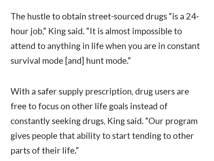 what #SafeSupply gives people is TIME