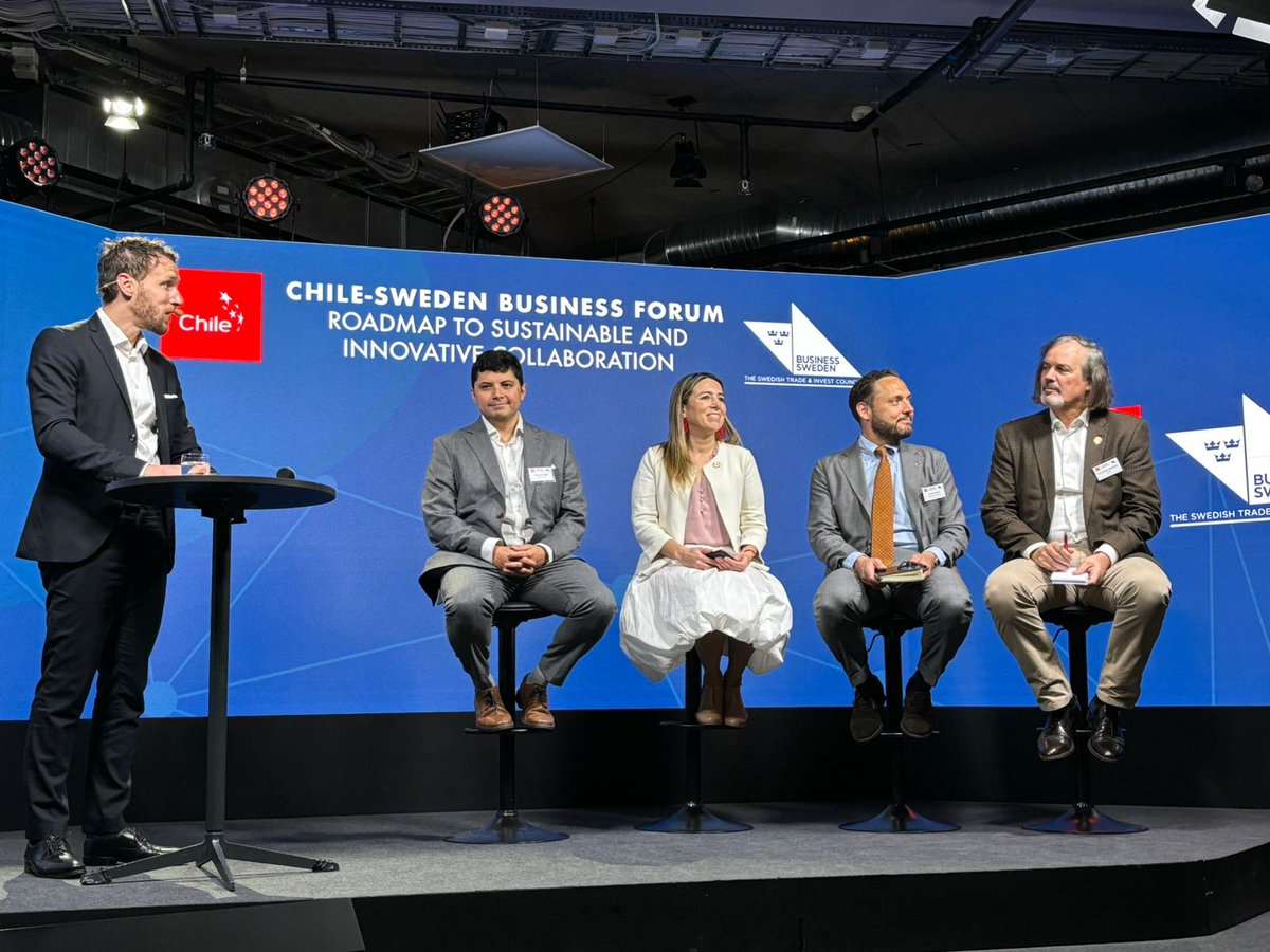 En el marco de la #VisitaOficial, nuestro VPE <a href="/JMBenavente/">JoseMiguel Benavente</a> participó del panel "Hoja de Ruta hacia una colaboración sostenible e innovadora" del Foro de Negocios Chile-Suecia