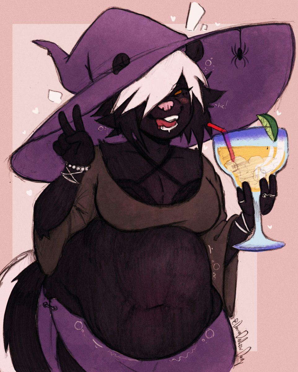 Those giant novelty margaritas are meant to be shared, but she doesn't really care.