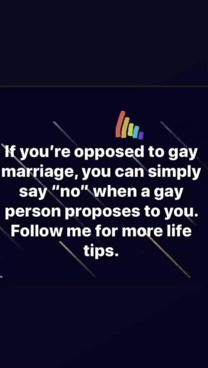 Another #TrueFact 

#Marriage #GayMarriage #Equality #LGBTQ #SocialJustice #Truth <a href="/CanadianGayXXX/">CANADIAN🍁GAY</a> #Pride <a href="/Pride/">Pride</a>