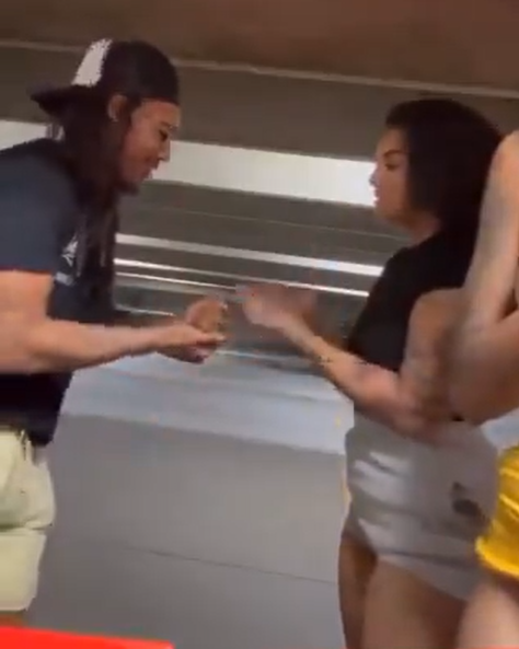 Part 1,2 - Rock Paper Scissors Yellow Tell Dress Girl , rock paper  scissors poly version full video ,Rock paper scissors challenge part 1,2 in  the parking lot video twitter, dotman4242 yellow