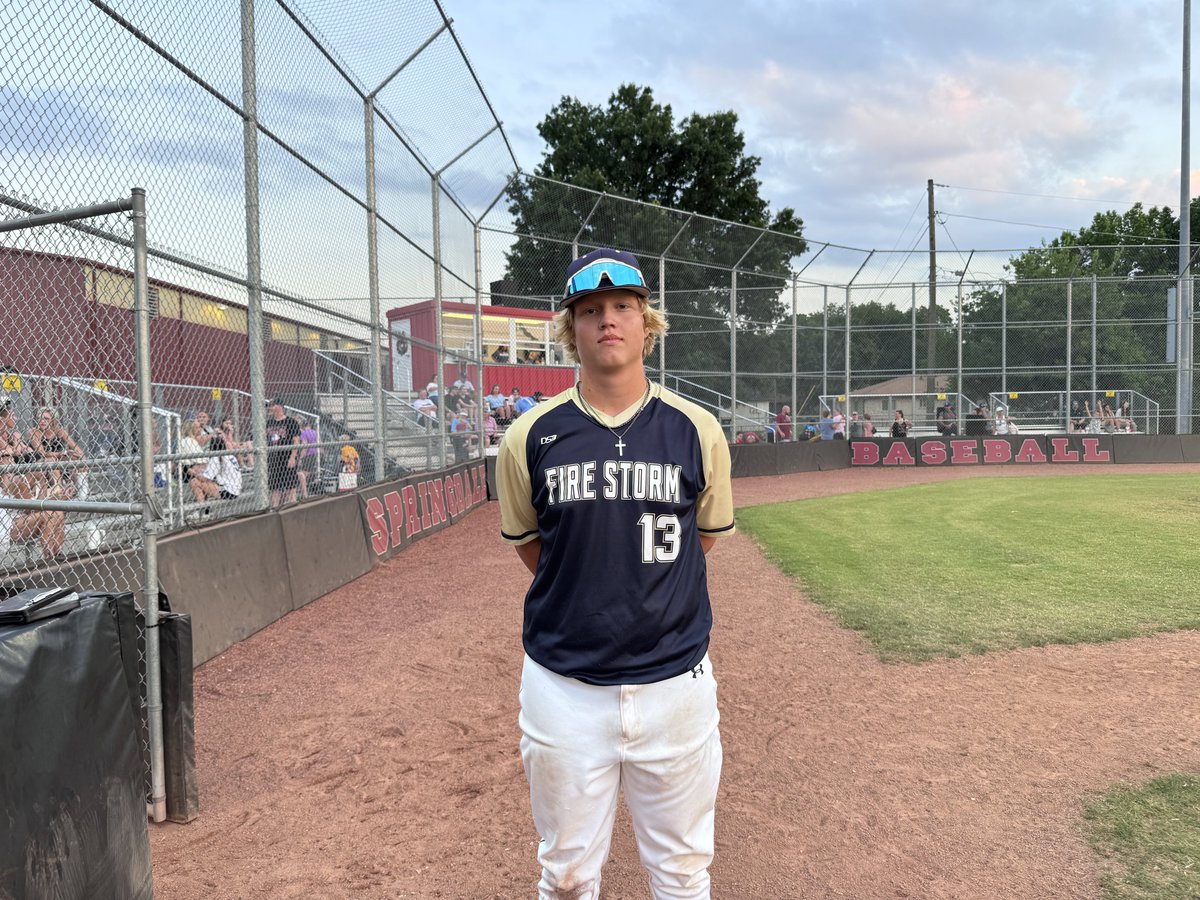 FiveToolAR's tweet photo. #ChadWolffClassic F: Elkhorn South Storm 7, KC Elite White 2
PoG: Spencer Johnson 2-4, R
Pitcher: Thomas Huber 6 IP, 6K, 2 ER https://t.co/MWtdfGiCKy