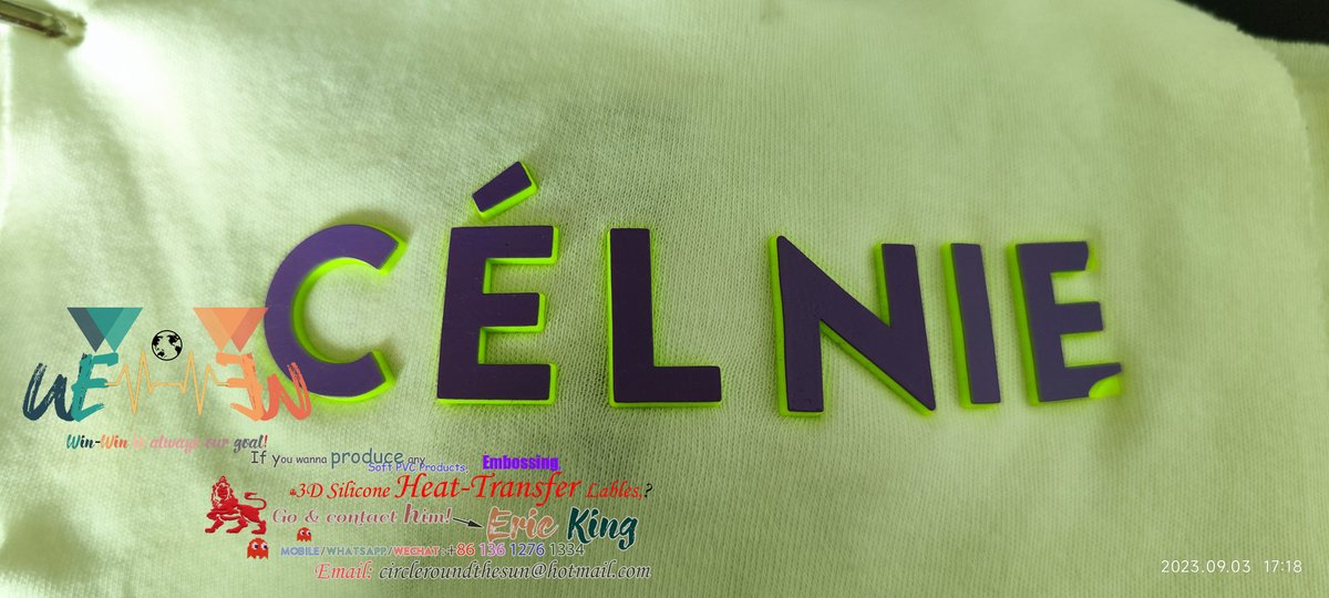 EricKongKing's tweet image. Day 141: 3D Silicone Heat-transfer Labels for Garments
After another busy week! How you doing recently? Everything is good? Still focus on this 3D Silicone Heat-transfer Labels Project? Need some help??? Contact @erickongking 
#HeattransferSticker #HeattransferLabel #MoldLabel