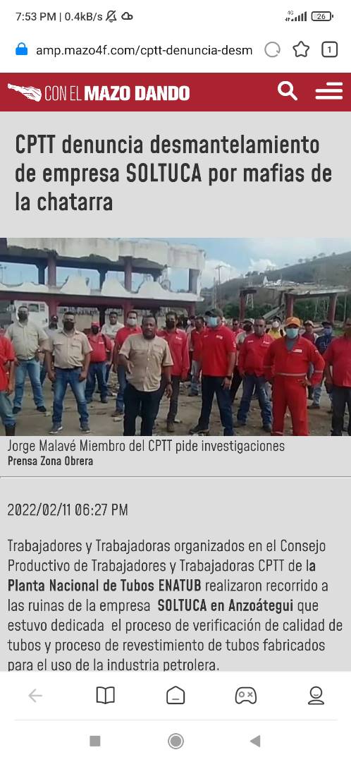 CpttPgjaa's tweet photo. @nrqv52 @tonyboza @MinTrabajoVE Es una aberración lo que nos hicieron contra los trabajadores, esto tiene un inicio que fue denunciar a los corruptos de la mafia de la chatarra que muchos ya están preso, pero ahora pareciera ser un método de venganza. https://t.co/Ktp4X1xLvX